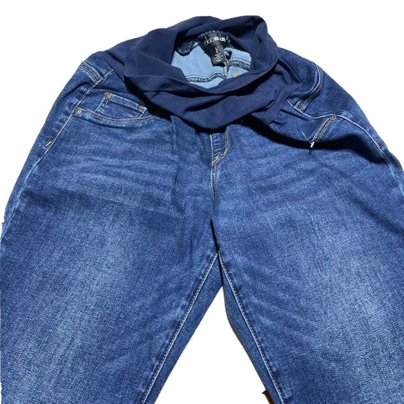 Best Maternity Jeans Indigo Blue Street Size Large, Grow with you comfort fit! - Picture 3 of 4